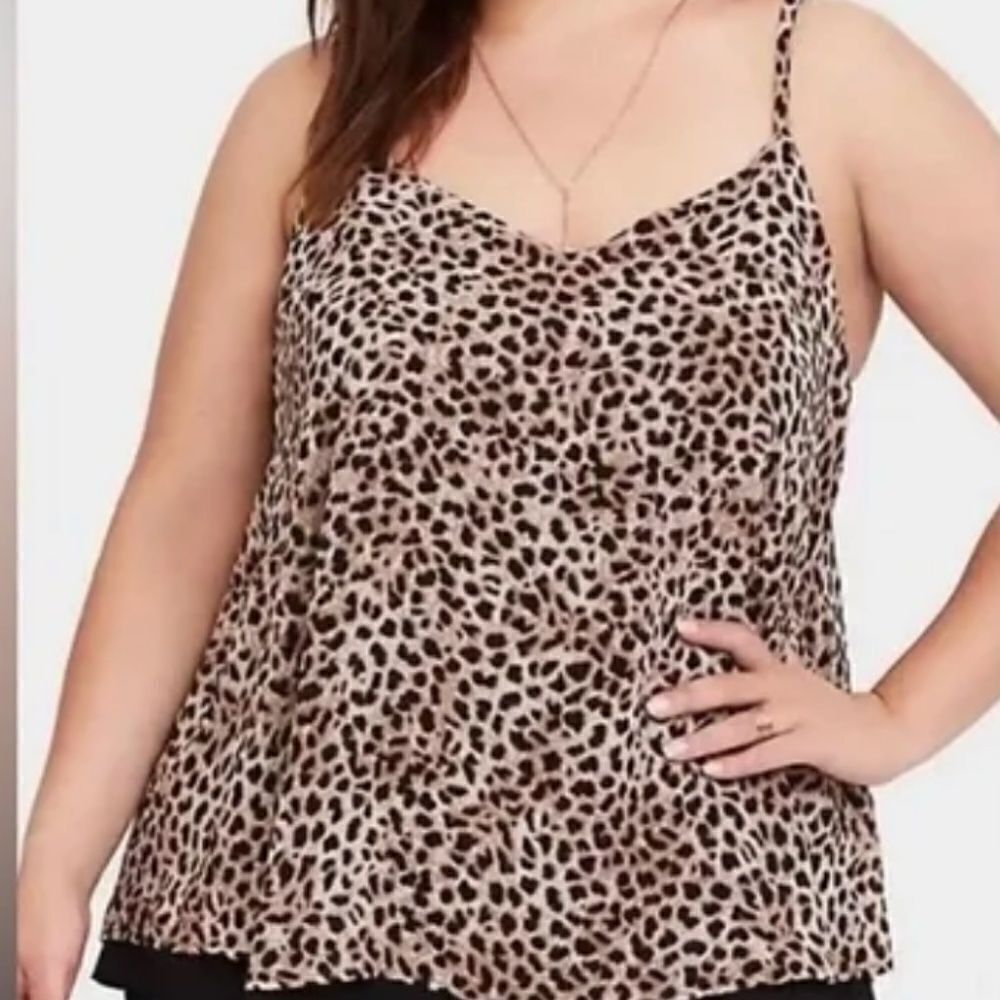 Torrid Sophie Animal Print Tank Top Cami Blouse Shirt Plus Size 4X